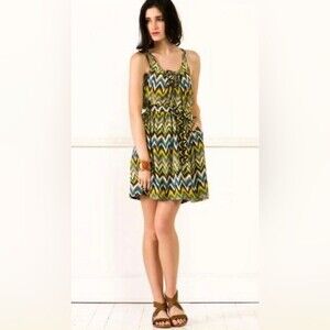 Francesca’s Annabella abstract print dress with pockets size medium